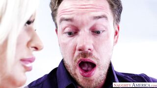 Brandi Bae fucking in the living room with her green eyes