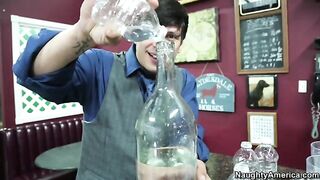 Courtney Cummz fucking in the restaurant with her tits