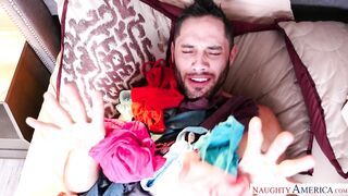 Naughty guy dreams of fucking his wife, Lennox Luxe, and her friend, Vendi Carson, at the same time