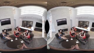 MILFs August Taylor, Crystal Rush, and Reagan Foxx fuck the bartender