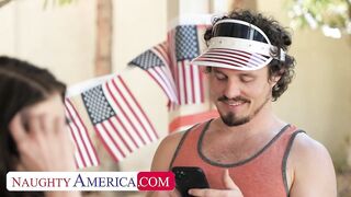 Aubree Valentine & Jackie Hoff Share Man for Memorial Day Threesome