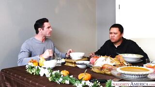 Kayla Kayden fucking in the living room with her petite