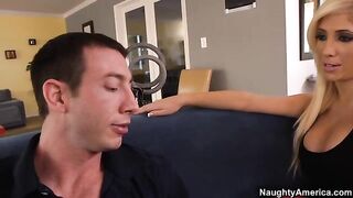 Tasha Reign fucking in the couch with her tits