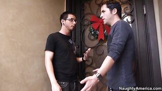 Nicole Aniston fucking in the floor with her tits