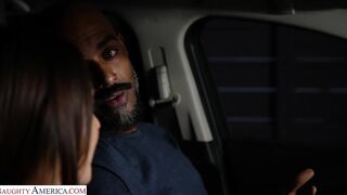 Violet Gems just had a great date and now wants his big black cock for dessert