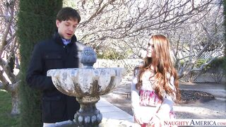 Kimberly Brix fucking in the bedroom with her petite