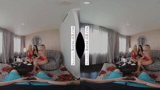 Three Beach Beauties Share Lifeguard's Thirsty Dick