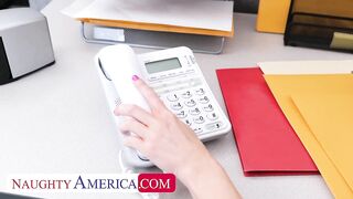 Blonde Crystal Clark Fucks Co-worker Jay for Success