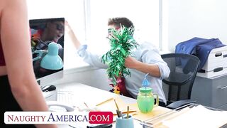 Blonde Crystal Clark Fucks Co-worker Jay for Success