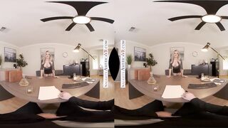 Blonde babe Harmony Rivers fucks you to make a good impression on her job interview!!