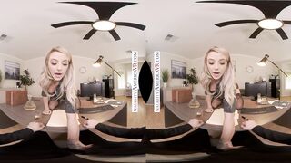 Blonde babe Harmony Rivers fucks you to make a good impression on her job interview!!