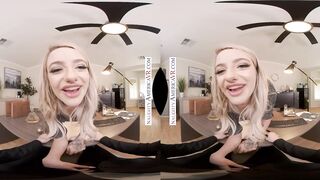 Blonde babe Harmony Rivers fucks you to make a good impression on her job interview!!