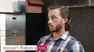 London River gets bent over desk and fucked by intern