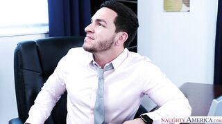Jenna Foxx fucks her employee on a desk in Naughty Office