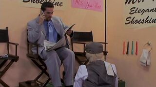 Busty Blonde Eve Laurence likes to fuck her customer's after giving shoe shines
