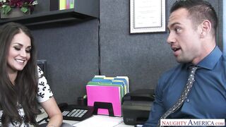 Allie Haze fucking in the desk with her small tits