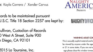 Co-worker Kayla Carrera fucking in the desk with her tits