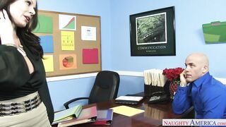 Kendra Lust fucking in the desk with her big tits