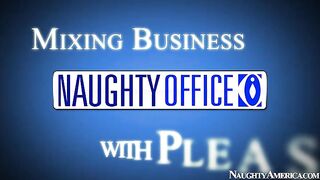 Romi Rain fucking in the desk with her tits