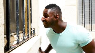 Alex Blake Invites Food Delivery Man for Wild Couch Fuck