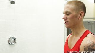 Noelle Easton fucking in the gym with her big tits