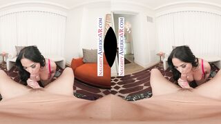 Prepare yourself for a wild time because Anissa Kate is in her sexy lingerie with tan stockings