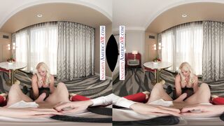 Blonde pornstar London River is back for more cock