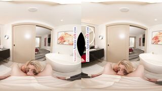 Sexy Blonde Pornstar Sadie Summers puts on lingerie just for you to unwrap as your naughty present