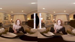 Redhead hottie Scarlett Mae helps you forget about work by enjoying her wet pussy