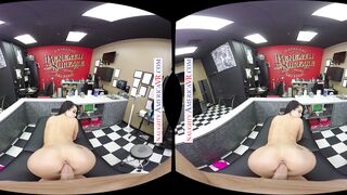 Sexy alt-girl, Katrina Jade, pays for her new ink with her mouth and pussy