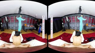 Treat yourself this Halloween with a busty cat girl thirsty for cream