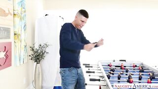 MILF Reagan Foxx fucking in the bed with her tits