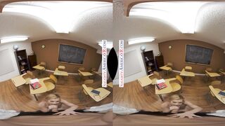 Kay Carter seduces her Professor and fucks him all over the classroom