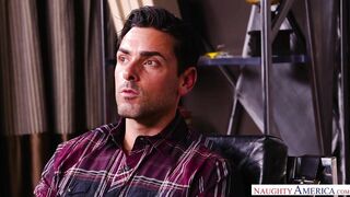 Elena Koshka fucks her boyfriend's roommate and cums hard