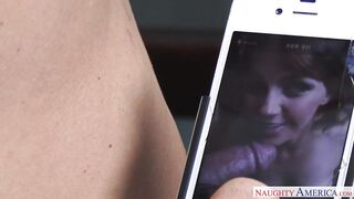 Marie McCray fucking in the couch with her hairy pussy