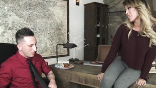 Capri Cavanni fucking in the desk with her big tits
