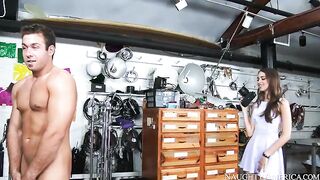 Riley Reid fucking in the chair with her small tits