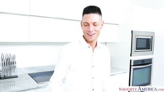 Karma Rx fucking in the patio furniture with her tits