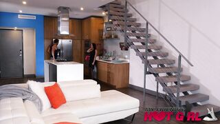 Rachel Starr fucking in the living room with her lingerie