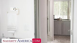 Blonde Kenzie Taylor Caught Showering with Neighbor Ryan