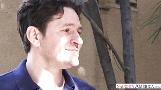 Blonde Emma Starr Fucks Neighbor Post-Vacation with Husband