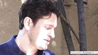 Blonde Emma Starr Fucks Neighbor Post-Vacation with Husband