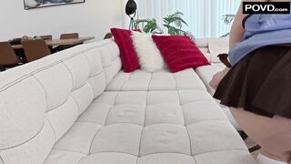 Girl Scout Sells Her Cookies Door-to-Door Delight