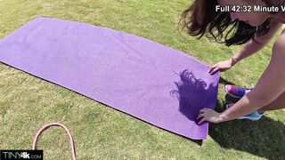 Asian Cutie Kimmy Sucks & Fucks at Park Workout