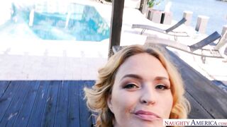 Krissy Lynn's Blowjob Surprise: Laid-Off Hubby Gets Couch Fuck