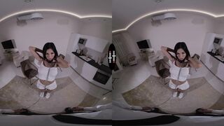 VR Kind-Hearted Girl's First Anal Submission to Older Man