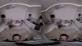 VR Kind-Hearted Girl's First Anal Submission to Older Man