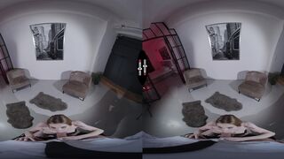 Boss Checks VR Model's Health QR Code Before Fucking Her