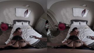 Boss's Creampie Punishment: VR Slave in Leather Gets Raised