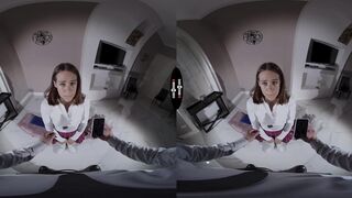 College Coed Learns Her Lesson: Sucking VR Dicks for Grades